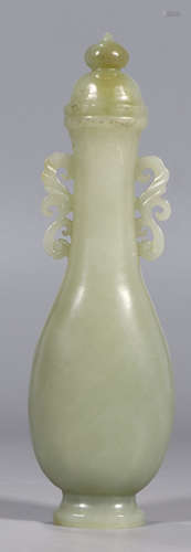 HETIAN WHITE CARVED VASE