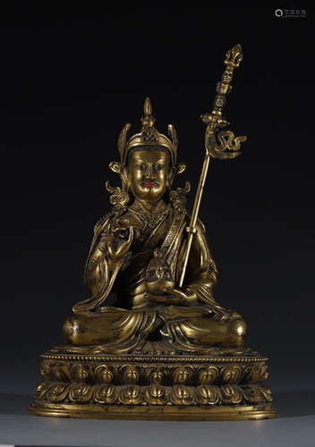 GILT BRONZE CAST BUDDHA STATUE