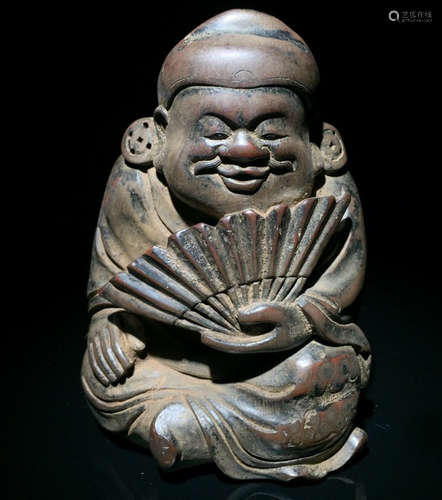 BAMBOO CARVED FIGURE PENDANT