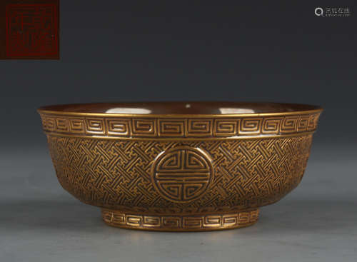 QIANLONG MARK SAUCE GLAZE EMBEDDED BOWL