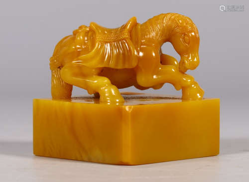 TIANHUANG STONE CARVED HORSE SEAL