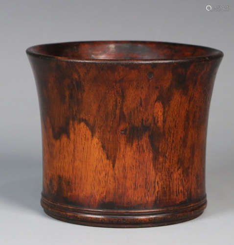 HUANGHUALI CARVED BRUSH POT