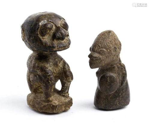 TWO STONE SCULPTURES probably Sierra Leone