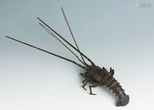 AN IRON JIZAI OKIMONO OF A LOBSTER Japan, 19th century