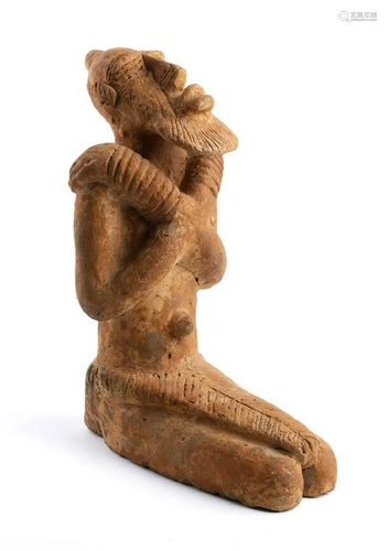 A DJENNÃ‰ TERRACOTTA KNEELING FIGURE Mali