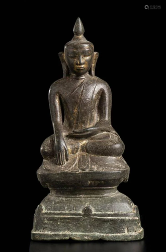 A BRONZE BUDDHA Burma, 19th century