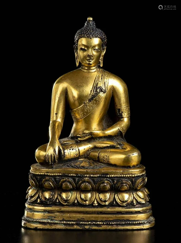 A GILT BRONZE BUDDHA Mongolia, Zanabazar School style