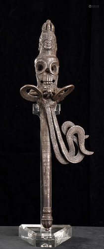 A METAL RITUAL SCEPTRE Tibet, 18th century