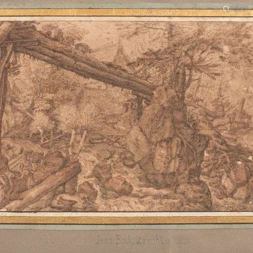 Pieter STEVENS (c. 1567–après 1624) Paysage animé au torrent...