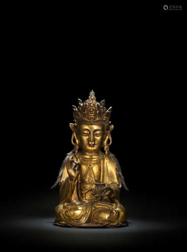 Feuervergoldete Bronze des Guanyin