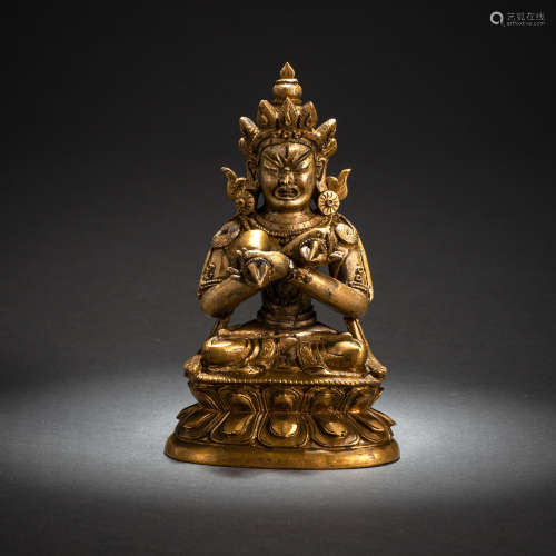 Bronze des Samvara,  Ghanta und Vajra haltend