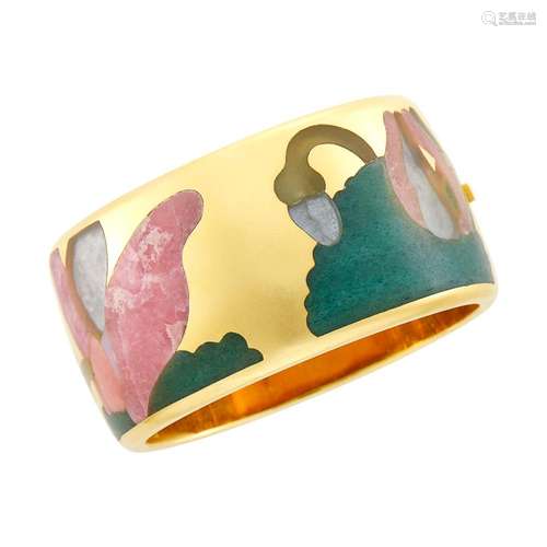 Tiffany & Co. Gold and Hardstone Cuff Bangle Bracelet