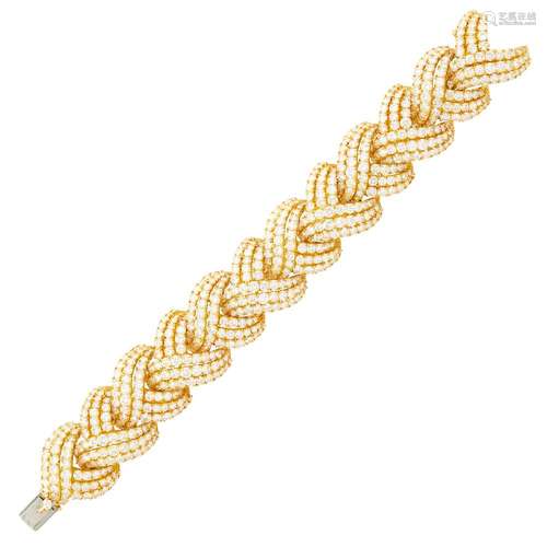 Jacques Timey for Harry Winston Gold and Diamond Bracelet