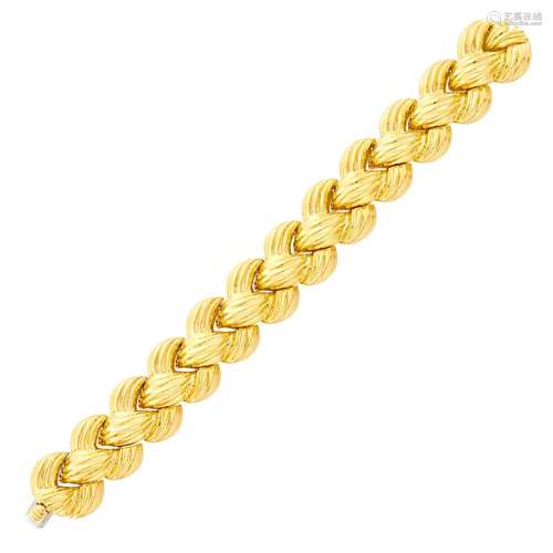 Sabbadini Braided Gold Bracelet