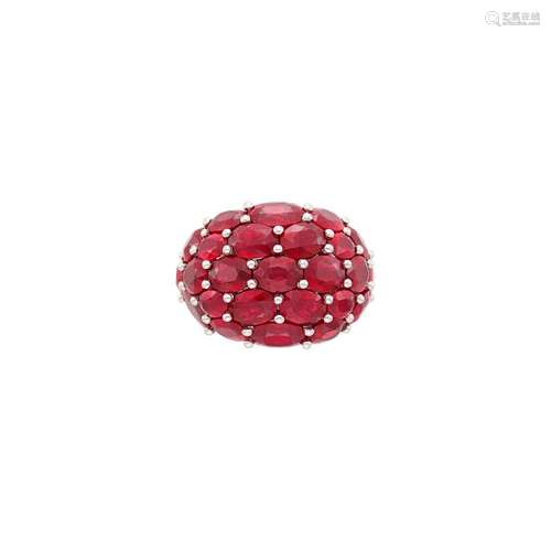 Graff White Gold, Ruby and Diamond Ring