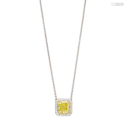 Chopard Platinum, Gold, Fancy Intense Yellow Diamond and Dia...