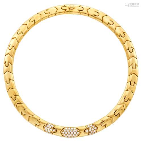 Bulgari Gold and Diamond Necklace