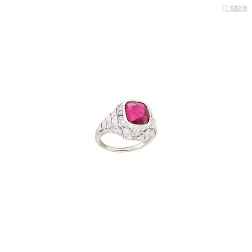 Tiffany & Co. Platinum, Ruby and Diamond Ring