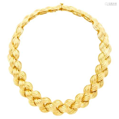 Sabbadini Braided Gold Necklace