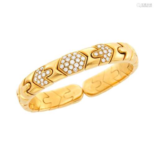 Bulgari Gold and Diamond Bracelet