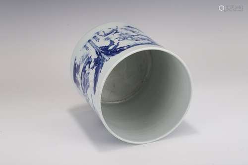 MING BLUE & WHITE FIGURATIVE & LANDSCAPE BOWL