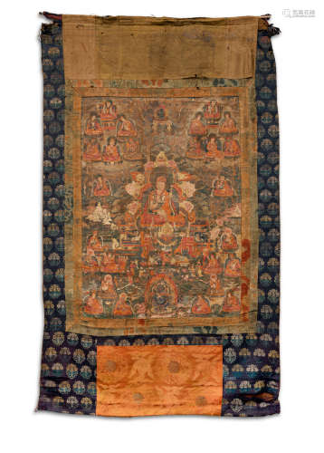 Seltenes Thangka, möglicherweise Tsarchen Losal Gyatso (1502...