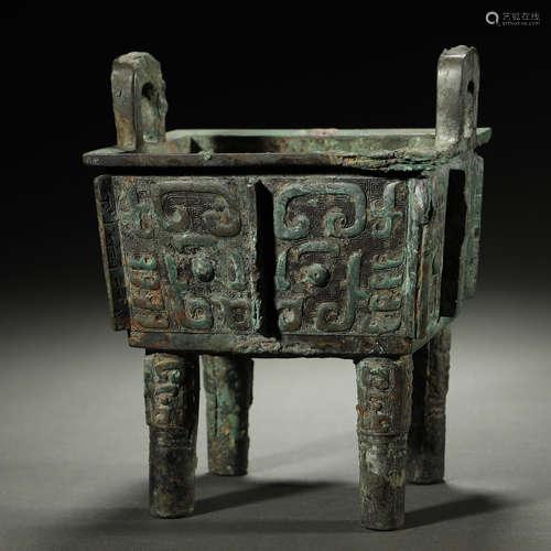 WARRING STATES PERIOD,A RARE BRONZE FOOD VESSEL,