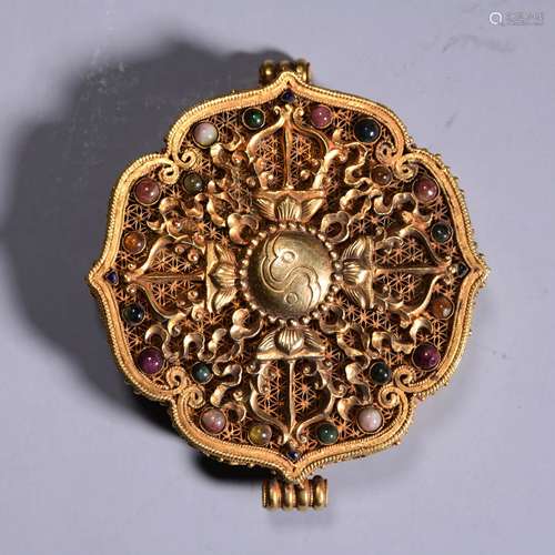 A Gilding Silver Filigree Eight Treasures Pomander