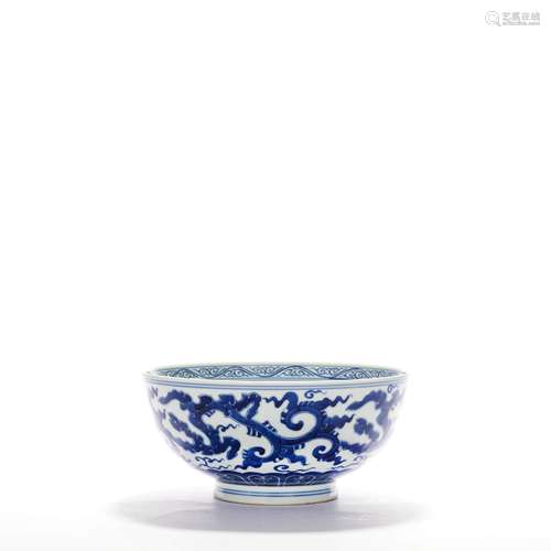 A Blue And White Clouds Bowl