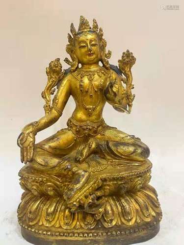 A BRONZE ALLOY FIGURE OF BUDDHA