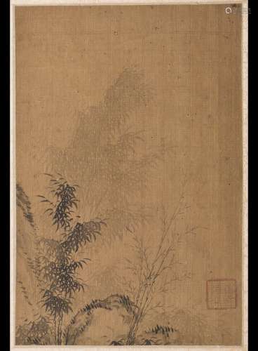 A CHINESE PAINTING OF BAMBOO MOTIF