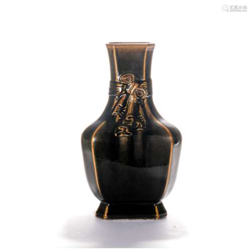 A Teadust-Glazed Bundle Hexagonal Vase