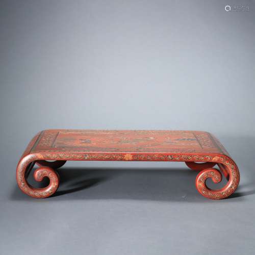 A Lacquerware Figural Table