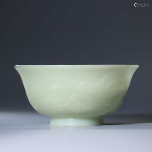 A Hetian Jade Phoenix Bowl