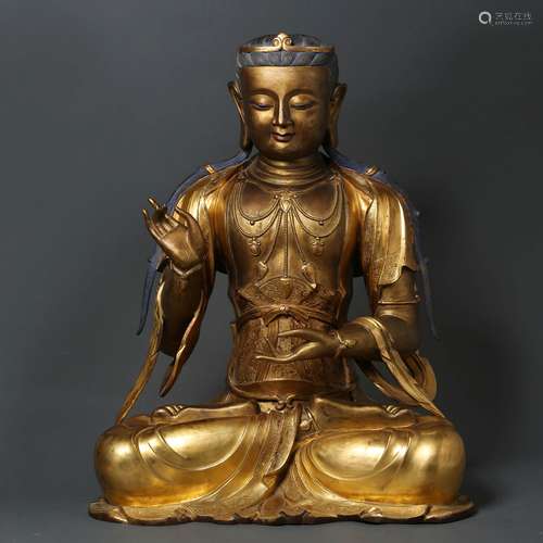 A Gilt Bronze Statue Of Avalokitesvara