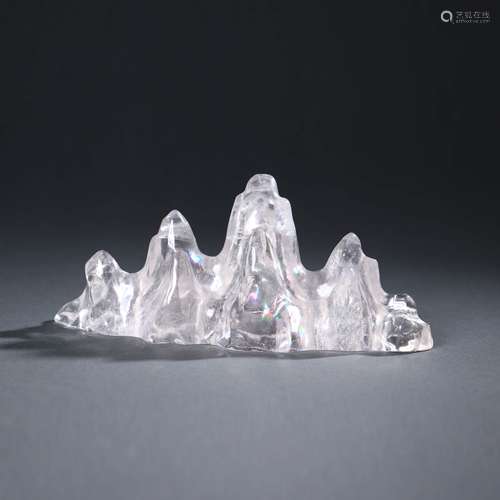 A Crystal Mountain-Form Brush Rest