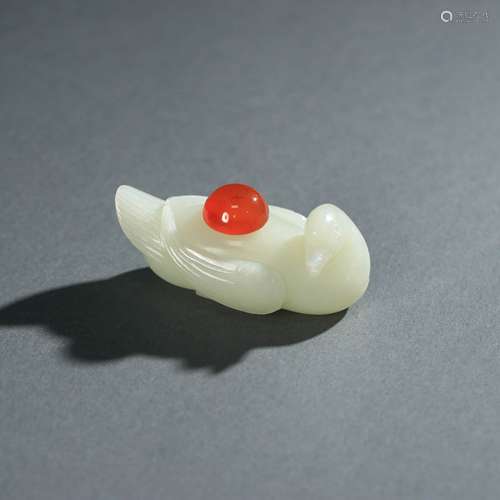 A Jade Carving Of A Goose