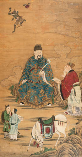Anonyme Malerei mit Darstellung der daoistischen Gottheit we...
