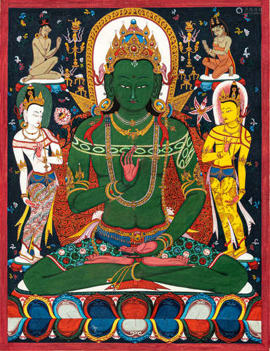 Thangka mit Darstellung des Amoghasiddhi