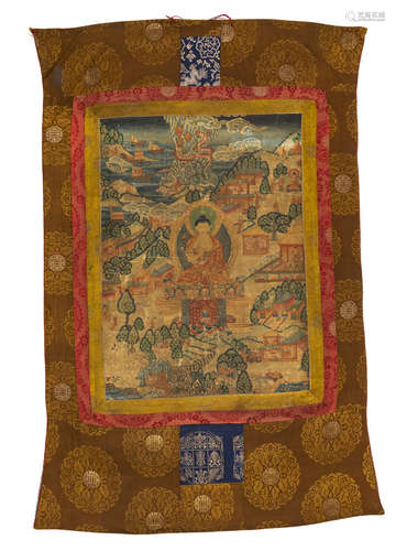 Drei Thangkas mit Darstellungen des Yamantaka, Buddha Shakya...