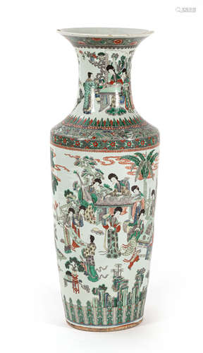 Große Bodenvase aus Porzellan mit 'Famille verte'-Dekor von ...