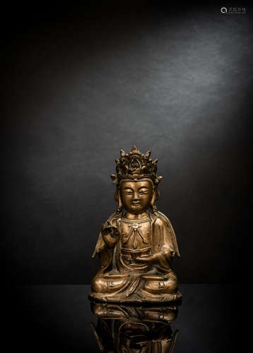 Vergoldete Bronze des Guanyin