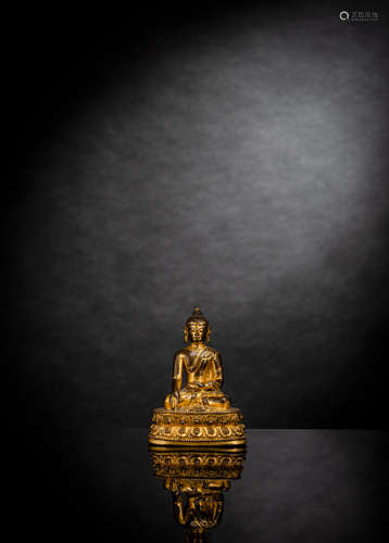 Vergoldete Bronze des Buddha Shakyamuni