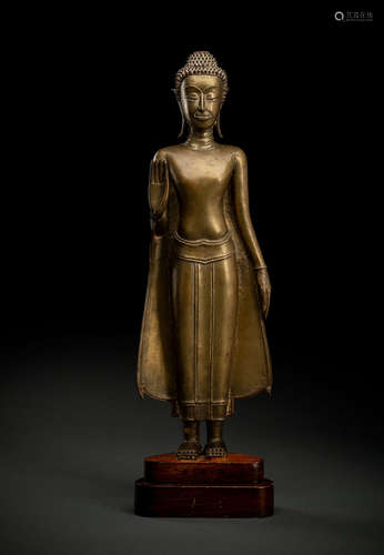 Bronze des Buddha Shakyamuni stehend dargestellt