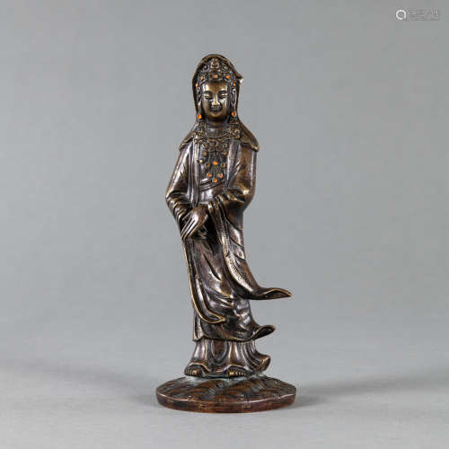 Bronze der stehenden Guanyin