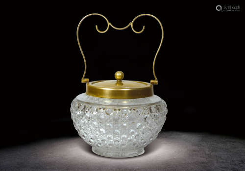 十九世紀 玻璃鑲銅罐