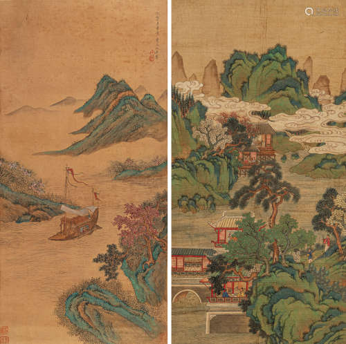 Im Stil von Zhao Boju (1120-1182) und Qiu Ying (1494–1552)
