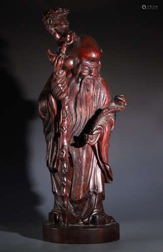 ZITAN WOOD FIGURE STATUE