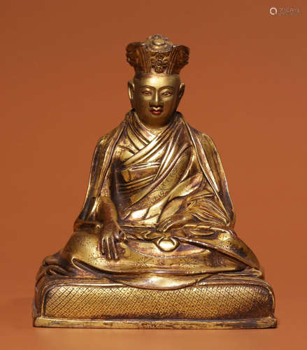 GILT BRONZE BUDDHA STATUE