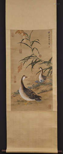 BIANSHOUMIN MARK DUCK PATTERN VERTICAL AXIS PAINTING